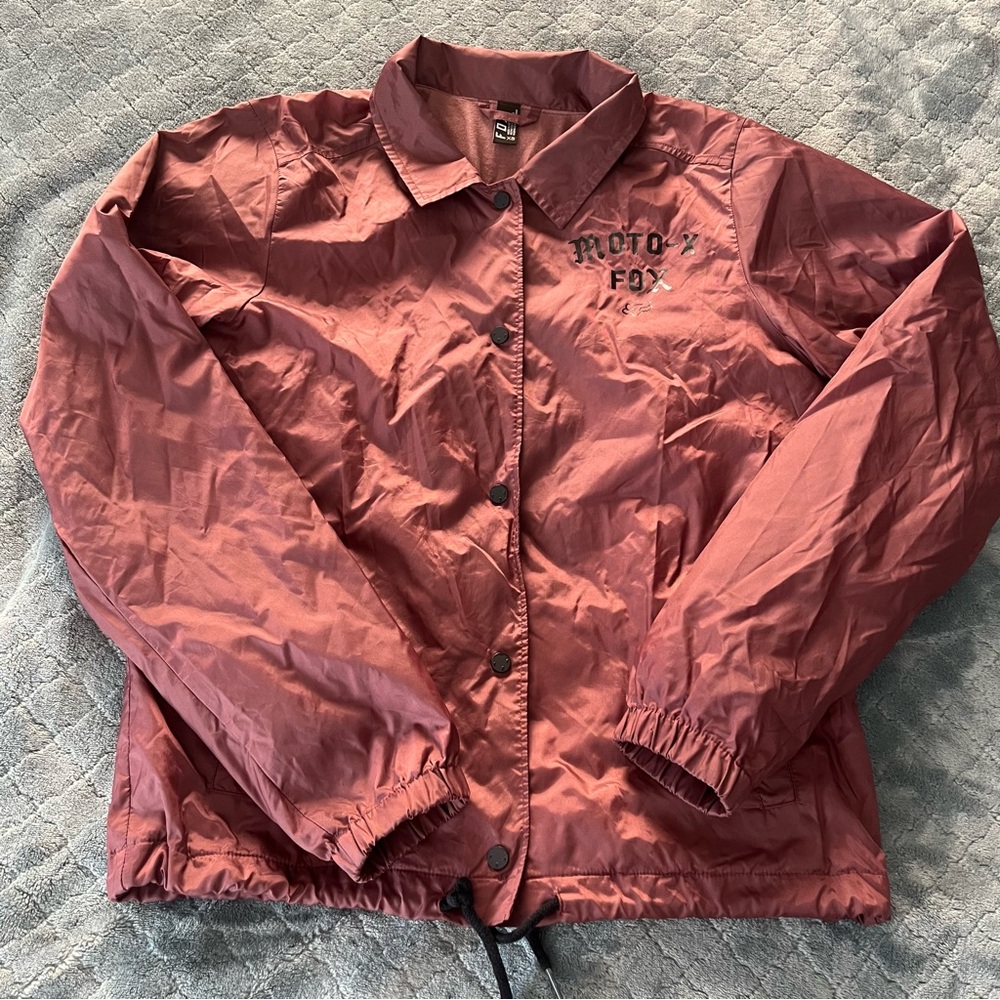 Fox Racing Moto-X Coach‎ Jacket Copper Red Windbreaker XS